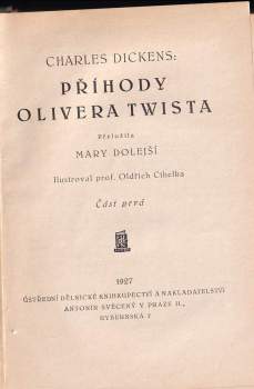 Charles Dickens: Příhody Olivera Twista