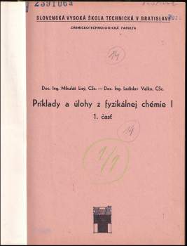 Ladislav Valko: Príklady a úlohy z fyzikálnej chémie