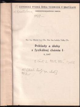 Ladislav Valko: Príklady a úlohy z fyzikálnej chémie
