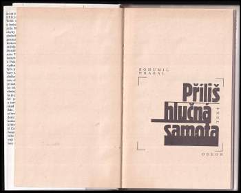 Bohumil Hrabal: Příliš hlučná samota
