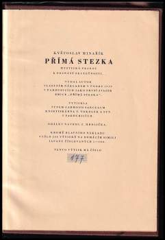 Květoslav Minařík: Přímá stezka
