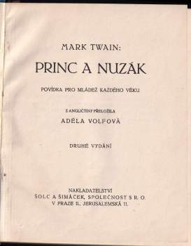 Mark Twain: Princ a nuzák