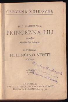Hedwig Courths-Mahler: Princezna Lili, Helenčino štěstí