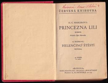 Hedwig Courths-Mahler: Princezna Lili, Helenčino štěstí