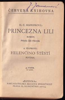 Hedwig Courths-Mahler: Princezna Lili, Helenčino štěstí