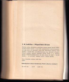 Ivan Milan Jedlička: Případ Balt-Orient