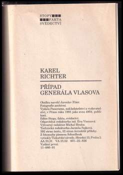 Karel Richter: Případ generála Vlasova