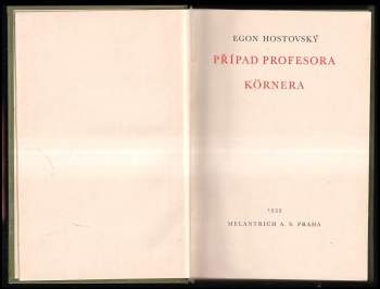 Egon Hostovský: Případ profesora Körnera