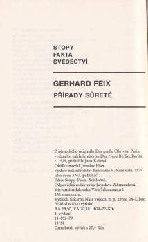 Gerhard Feix: Případy Sureté