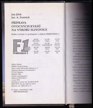 Josef Antonín Zentrich: Příprava ovocných kvasů na výrobu slivovice (a ostatních pálenek)