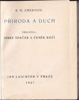 Ralph Waldo Emerson: Příroda a duch