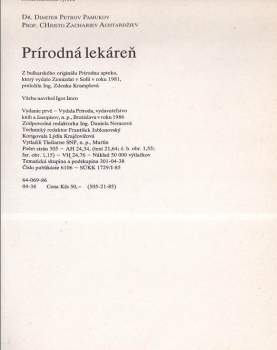 Dimităr Petrov Pamukov: Prírodná lekáreň