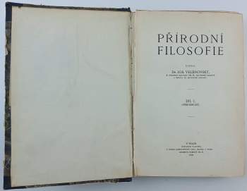 Josef Velenovský: Přírodní filosofie