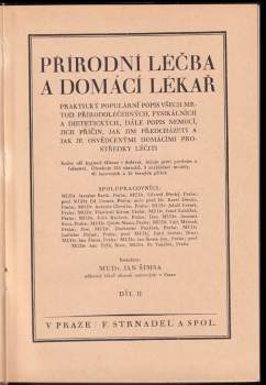Jan Šimša: Přírodní léčba a domácí lékař - díl II.