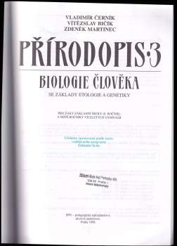 Vítězslav Bičík: Přírodopis 3