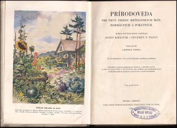 Josef Chmelíček: Prírodopis pre meštianske školy