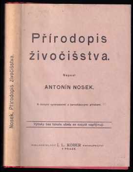 Antonín Nosek: Přírodopis živočišstva pro nižší třídy středních škol