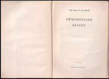 Jan Macků: Přírodopisné besedy