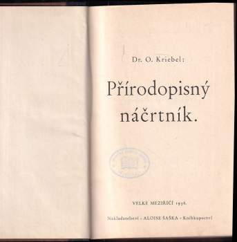 Otakar Kriebel: Přírodopisný náčrtník