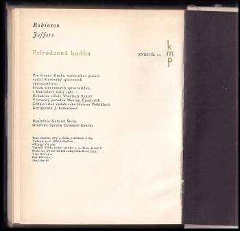 Robinson Jeffers: Prirodzená hudba