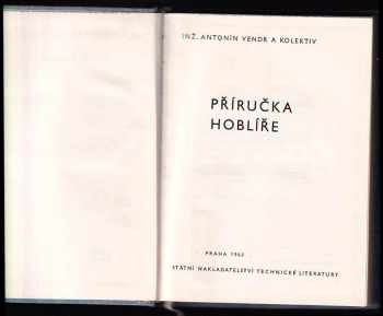 Antonín Vendr: Příručka hoblíře