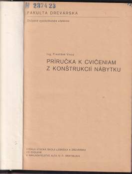 František Vince: Príručka k cvičeniam z konštrukcií nábytku