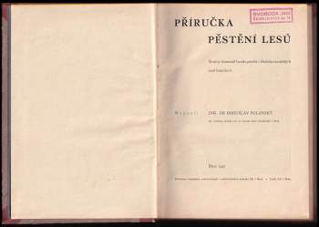 Bohuslav Polanský: Příručka pěstění lesů
