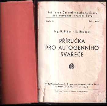 K Bouček: Příručka pro autogenního svářeče