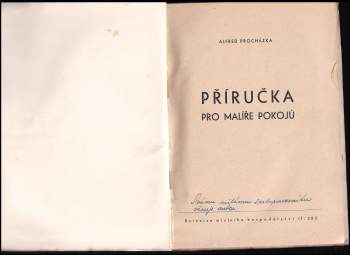 Alfred Procházka: Příručka pro malíře pokojů