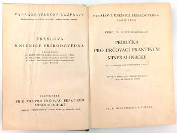 Vojtěch Rosický: Příručka pro určovací praktikum mineralogické