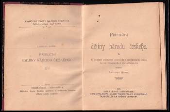 Ladislav Horák: Příruční dějiny národu českého