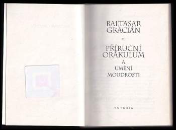 Baltasar Gracian: Příruční orákulum a umění moudrosti