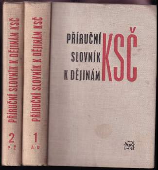 Příruční slovník k dějinám KSČ : Díl 1-2 (1964, NPL) - ID: 815175