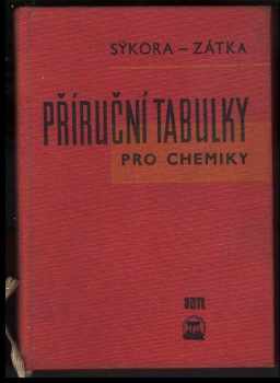 Václav Sýkora: Příruční tabulky pro chemiky