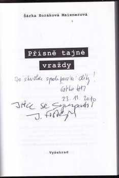 Šárka Maixnerová: Přísně tajné vraždy