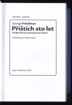 George Friedman: Příštích sto let