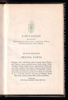 Franz Werfel: Přítel světa