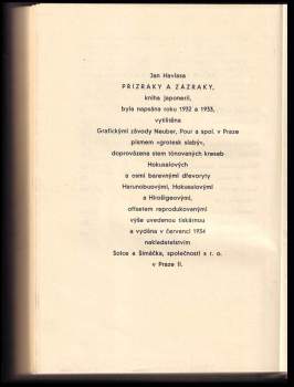 Jan Havlasa: Přízraky a zázraky