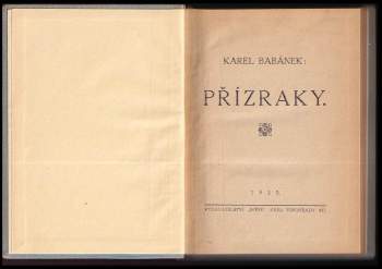 Karel Babánek: Přízraky