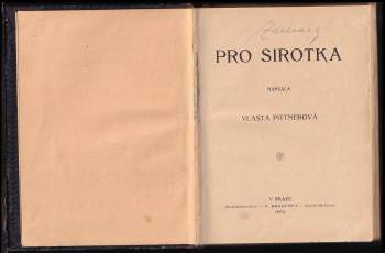 Vlasta Pittnerová: Pro sirotka
