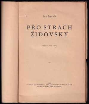 Jan Neruda: Pro strach židovský