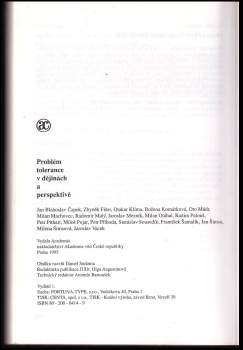 Problém tolerance v dějinách a perspektivě