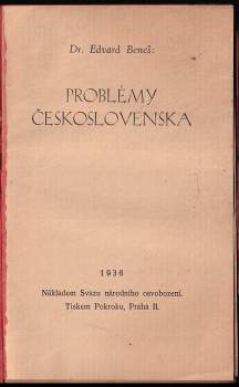 Edvard Beneš: Problémy Československa