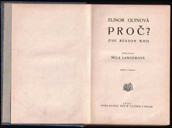Elinor Glyn: Proč?