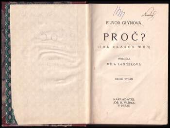 Elinor Glyn: Proč?