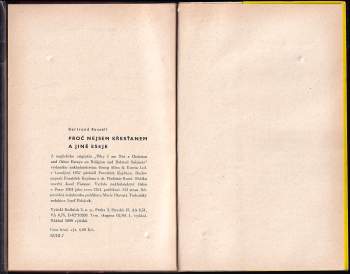 Bertrand Russell: Proč nejsem křesťanem a jiné eseje