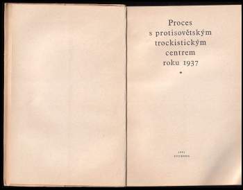 Proces s protisovětským trockistickým centrem roku 1937