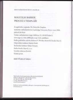 Malcolm Barber: Proces s templáři