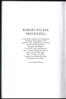 Robert Walser: Procházka