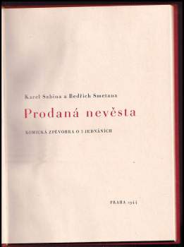 Bedřich Smetana: Prodaná nevěsta